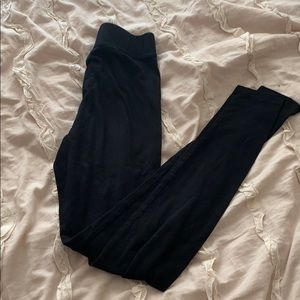 Black Fabric Leggings